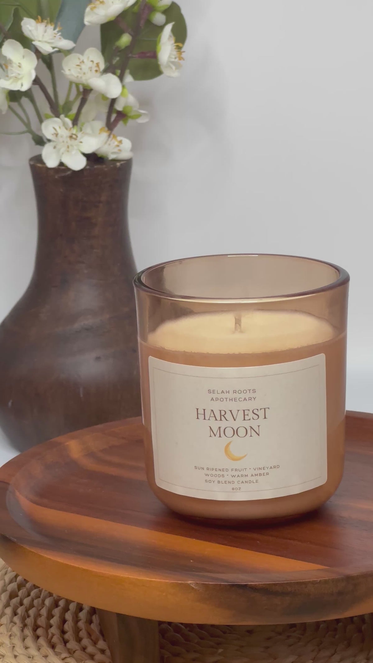 HARVEST MOON | Vineyard Fruit & Warm Amber 8 OZ Candle