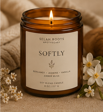 SOFTLY | Bergamot, Vanilla & Amber Musk 8 OZ Candle